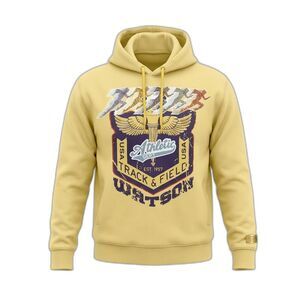Watson Luxe Track & Field Hoodie XL Yellow Heavyweight French Terry NWT